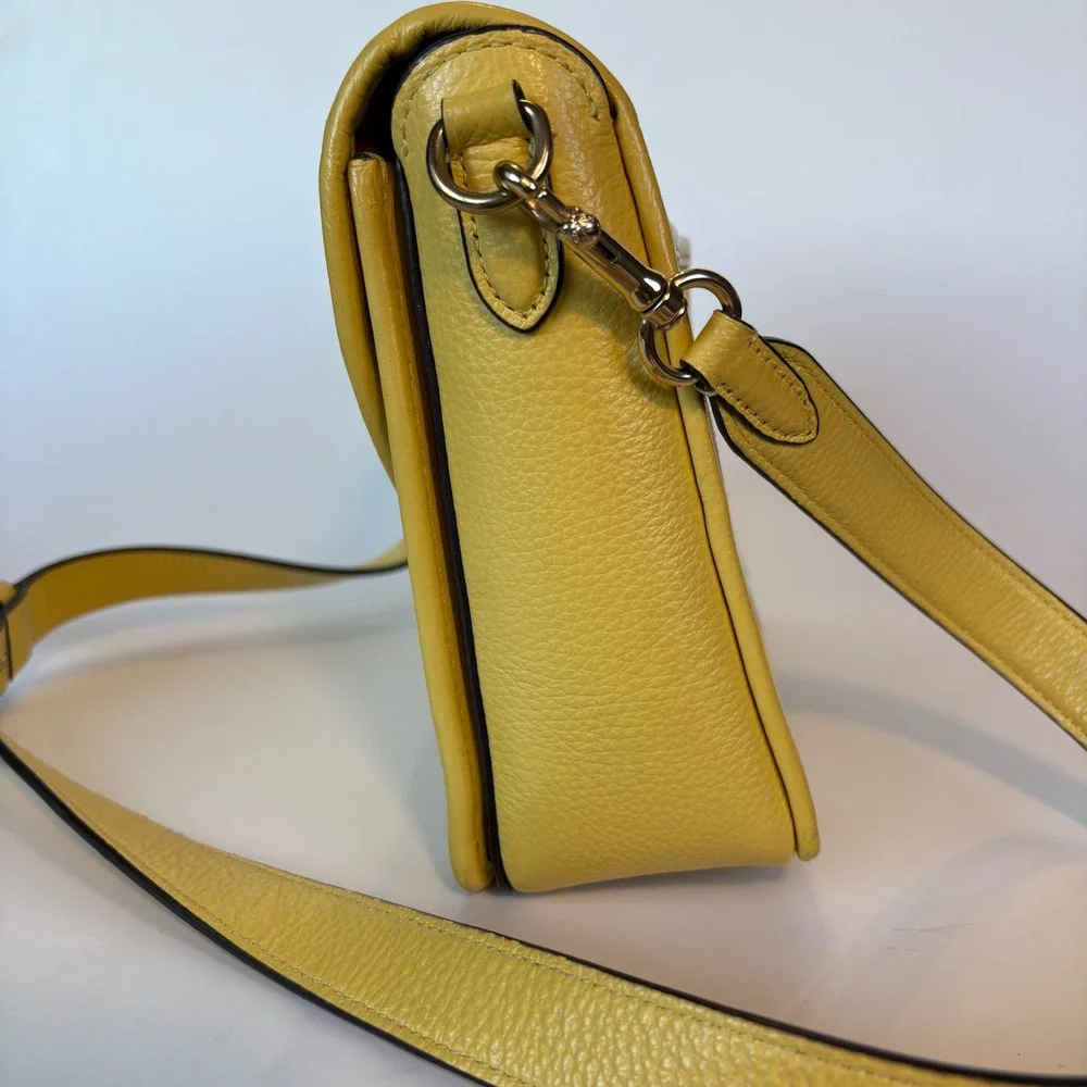 Coach Lonnie Crossbody Bag‎ In Signature Jacquard Gold/Retro Yellow C8307